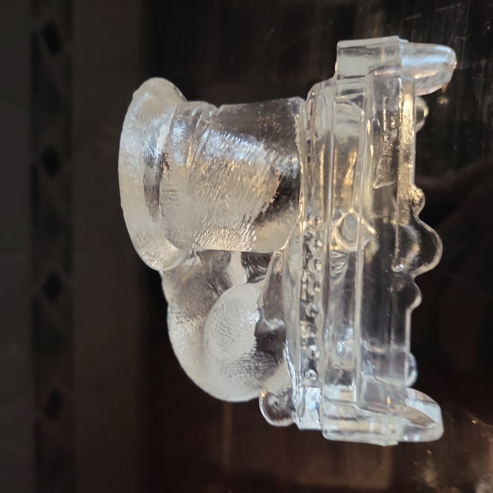 Vintage Glass Belmont Dog Chewing on a Tophat Toothpick Holder / Inkwell - Picture 6 of 11